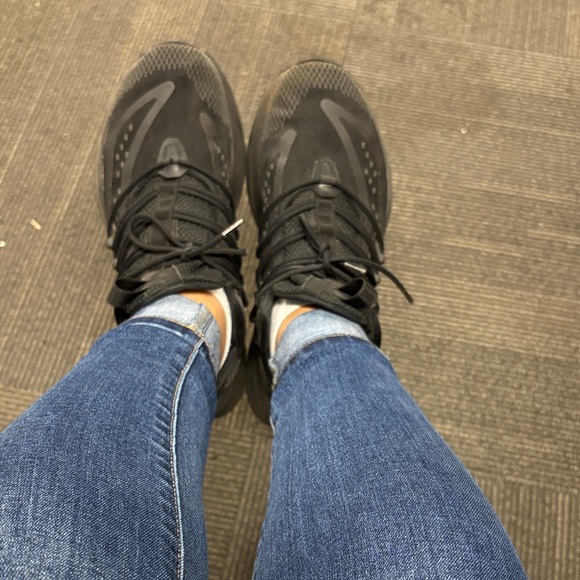 Well worn adidas Black Athletic Shoes - Picture 1 of 5